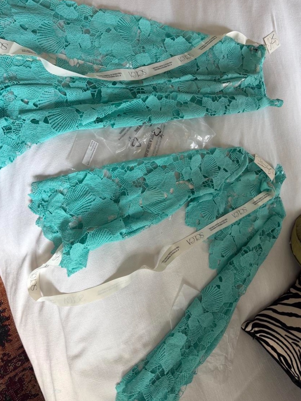 Teal Lace Panty Set with Signature Ribbon